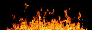 Flames on a black background