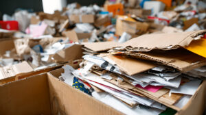 Boxes full of flattened cardboard boxes.