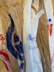 Assortment of plastic grocery bags