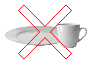 Ceramic plate and tea cup